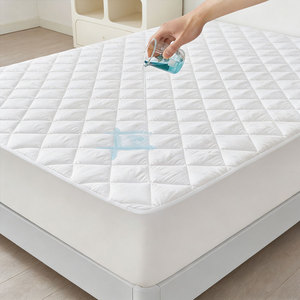 Wholesale Plain <strong>Single</strong> Quilted Washable Cotton Mattress Cover Stain Resistant Waterproof Mattress <strong>Protector</strong> - Product Image 2