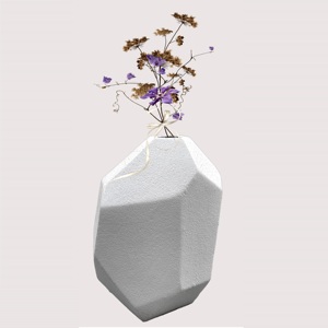 Vase à fleurs blanc de luxe nouveauté forme irrégulière conception de fer Style côtier décor de Table de mariage en métal pour salon - Product Image 1