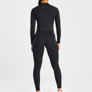 Venta al por mayor Mujeres Gimnasio Leggings Cintura Alta 3 Piezas Yoga Conjunto Entrenamiento Gimnasio Fitness Conjuntos Ronpex - Product Image 2