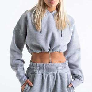 เสื้อฮู้ดแขนยาวผู้หญิง ราคาโรงงาน รับสกรีนโลโก้ด้านหน้า ผ้าฝ้าย 100% เป็นมิตรกับสิ่งแวดล้อม สำหรับฤดูหนาว - Product Image 2