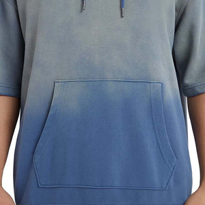 Sudadera con capucha de manga corta para hombre, sudaderas con capucha de verano, sudadera informal para gimnasio, deportes con capucha, algodón, calidad transpirable, sudaderas con capucha de media manga - Product Image 6