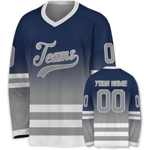 Maillots de hockey sur glace personnalisés vente en gros OEM prix d'usine uniforme d'équipe professionnelle panneaux renforcés de polyester à séchage rapide durables - Product Image 4