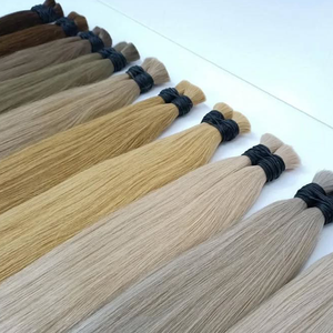 Extensiones de cabello vietnamita de grado superior a granel listas para enviar cabello humano creado con técnica eslava y rusa - Product Image 3