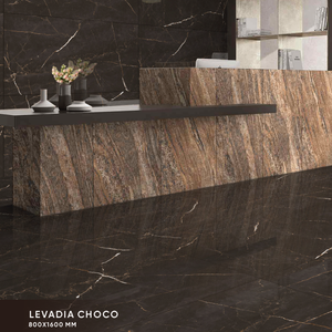 Modèle à feuilles persistantes 800x1600mm carreaux de porcelaine très brillants excellents carreaux de plafond spéciaux de conception Choco pour les grandes villas de luxe - Product Image 1