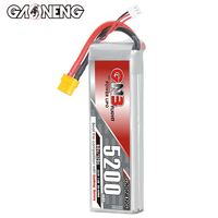 GAONENG GNB 7.4V 5200mAh 60C 2S Baterai LiPo Soft Case dengan Konektor XT60 untuk Pesawat RC, Pesawat Layang, Jet, Perahu RC, dan Mobil RC