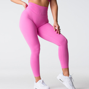เลกกิ้งผ้ายืดแฟชั่นสำหรับผู้หญิงกางเกงออกกำลังกายสำหรับผู้หญิงเอวสูงและนุ่มเป็นเอกลักษณ์ของ2.0สีชมพูแบบสั่งทำล่าสุด - Product Image 1