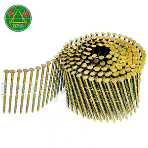 Clous à bobine de 2-3/4 "5000pcs anneau en acier/tige de vis tête à damier pour palette en bois pistolet à clous pneumatique première usine du Vietnam - Product Image 4