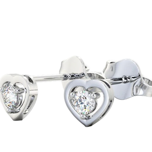 Pendientes de tuerca de diseño español a la moda, joyería fina de oro blanco de 14K, diamantes cultivados para mujer - Product Image 3