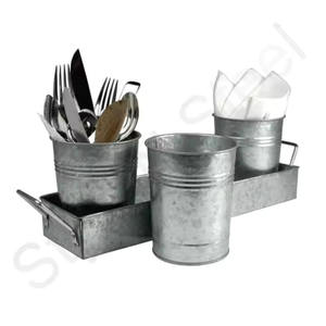Ensemble de 3 plateaux galvanisés pour jardinière - Product Image 3