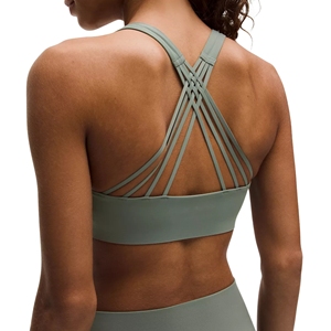 Sujetador deportivo de talla grande para mujer, con cuello en V pronunciado, sin aros, para yoga y ropa deportiva, transpirable, elástico en cuatro direcciones, con logo frontal, chaleco para gimnasio y entrenamiento. - Product Image 4