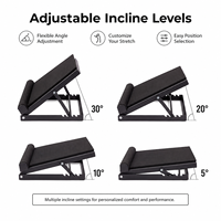 Planche inclinée professionnelle en acier BNcompany, réglable, pour étirements des mollets, entraîneur de gym durable pour l'étirement des mollets