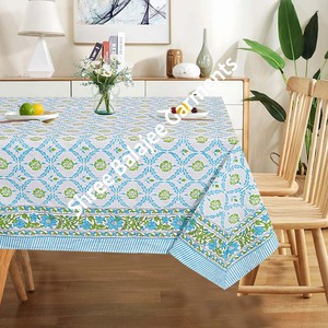 ผ้าปูโต๊ะผ้าฝ้าย100% สไตล์อินเดียพิมพ์ลายบล็อกด้วยมือปรับแต่งได้ทันสมัยสวยงามสำหรับงานแต่งงาน - Product Image 2