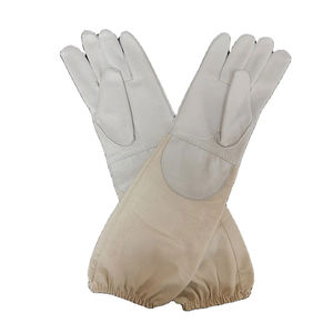 Guantes de apicultura de gran calidad, Palma reforzada, a prueba de Picaduras de abeja, puño de algodón ventilado, guantes de cuero de vaca para Apicultor - Product Image 3