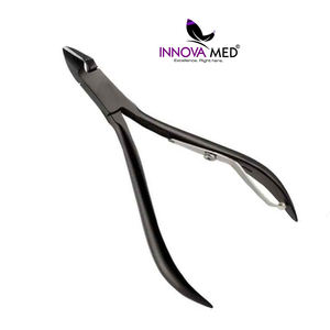 Coupe-cuticules professionnel en acier inoxydable, pinces de précision pour manucure et pédicure, manche noir - Product Image 4