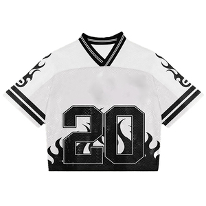 Venta al por mayor de encargo Reversible sublimación y bordado de impresión de malla Reversible hombres Vintage Mesh Football Jersey - Product Image 3