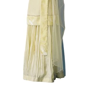 Traje de Palazzo verde lima con detalles de collar bordado para invitados de fiesta de boda y atuendo festivo tradicional - Product Image 5