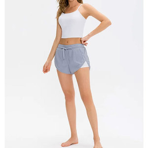 Pantalones cortos deportivos verano 2024 nuevo cordón elástico Patchwork suave mujeres pantalones cortos para niñas mujer señora Casual Slim caliente pantalones cortos - Product Image 4