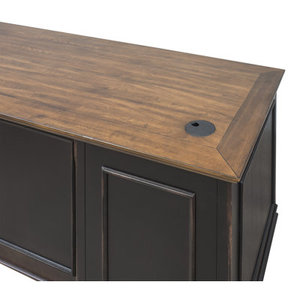 Luxury Traditional Django Executive Desk Rectangular Engineered Wood <b>Office</b> Computer Workstation 4 Storage <b>Cabinets</b> Freestanding - Product Image 2