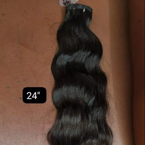 Paquetes indio de pelo natural de 24 ", pelo Remy ondulado, vibración con color natural - Product Image 5