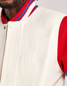 Veste universitaire de haute qualité avec logo personnalisé OEM manteau de baseball grande taille pour hommes vente en gros de manteau letterman à blocs de couleurs - Product Image 2