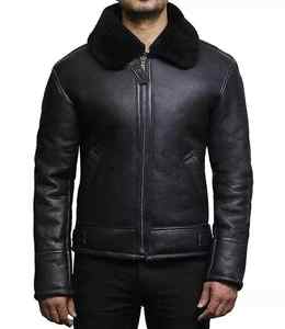 2025 Leather Coat Men's Winter New Thickened Warm <b>Detachable</b> Fur Collar Business Casual Leather Fur Jacket Men's Jackets - Product Image 3