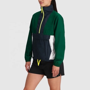 Chaqueta cortavientos con capucha informal de talla grande para mujer, impermeable con logotipo personalizable, cierre de cremallera de invierno, precio barato - Product Image 3