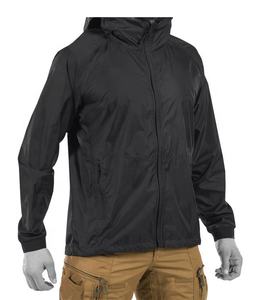 Chaqueta Cortavientos Color Negro, Estilo Informal y Formal, de Secado Rápido, Transpirable e Impermeable - Product Image 1