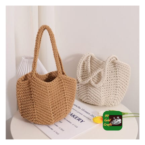 BOLSO TOTE DE LANA A GANCHILLO HECHO A MANO CON TOQUE MODERNO LIGERO Y DURADERO PARA USO DIARIO - Product Image 6