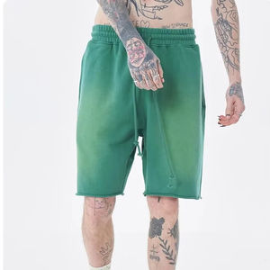 Pantalones cortos de gimnasio de felpa francesa personalizados peso pesado 100% algodón serigrafía Streetwear Vintage hombres sol desteñido lavado ácido pantalones cortos - Product Image 1