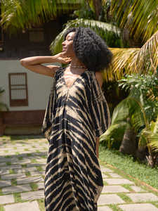 2025 Wholesale High Street <b>Gothic</b> Style Women's Plus Size Floor-Length 100% Cotton Beach Kaftan Translucent Swimwear Cover-Up - Product Image 6