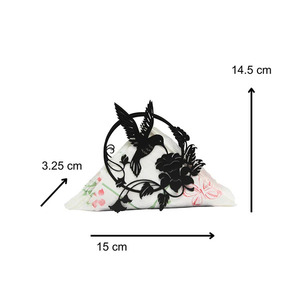 Porte-serviettes en papier carré en acier noir mat de luxe pour colibri, porte-serviettes pour table et restaurant - Product Image 2