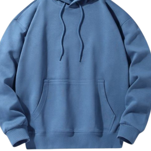 Sudadera con capucha de gran tamaño azul cielo, jersey de lana gruesa Unisex, sudadera lisa, ropa de calle, informal, holgada, cálida, con capucha, para invierno, las mejores ventas - Product Image 6