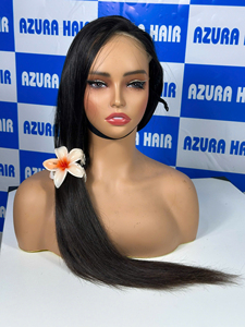 วิกผมแท้ยาว8 ''-30'' Remy วิกผมลอนสีดำตรงลอนใหญ่13X6 13x4 - Product Image 5