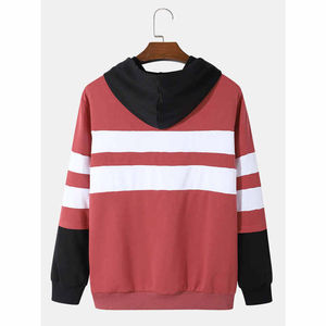 Ventes directes d'usine, sweats à capuche pour hommes en hiver, tissu tricoté 100% coton, couleurs unies personnalisées, design doublé de haute qualité, service OEM - Product Image 3