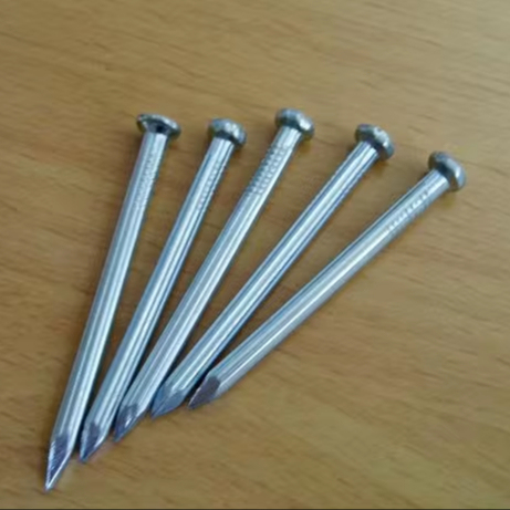 High Quality 5mm 1-6 Inch Black Galvanized Spiral Smooth Concrete Nails 25kg Carton 1kg Box Low Price Africa