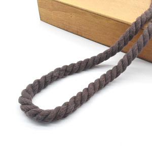 Corde à capuche en coton épais cordon de serrage pour macramé personnalisé décoratif Double tressé tissé <span class=keywords><strong>sergé</strong></span> torsadé rond 8mm - Product Image 5
