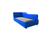 Lit simple rembourré écologique de conception européenne avec option de matelas en mousse à mémoire de forme de stockage vente directe d'usine