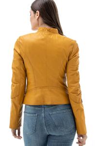 2025 chaquetas de cuero puro originales de diseño moderno de alta calidad para mujer, chaqueta de cuero de piel de oveja auténtica para mujer - Product Image 3