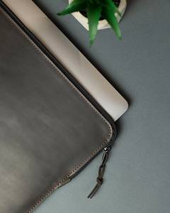 Genuine Custom Logo LS-0057 Ladies Women Slim Zipper Laptop <b>Sleeve</b> Case Durable and Portable Pebble Leather for Pink for <b>Macbook</b> - Product Image 6