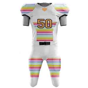Uniforme de football américain personnalisé OEM ensemble complet tissu polyester respirant à manches courtes anti-humidité à séchage rapide antibactérien - Product Image 1