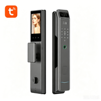 Kunci Pintu Pintar Aluminium Tuya dengan Pengenalan Wajah 3D Cerdas, Biometrik, Kombinasi Digital, Sidik Jari, Kata Sandi, dan Akses Tanpa Kunci