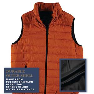 Gilet sans manches matelassé en toile de haute qualité pour homme, vêtement d'hiver, polyester imperméable et respirant, fermeture éclair sur le devant - Product Image 4