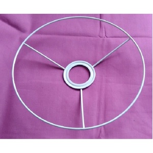 Anillo de pantalla de marco de lámpara de alambre en E 27 para hacer pantallas de lámpara de tambor revestimiento de polvo de Metal gran oferta personalizado blanco SE hierro - Product Image 3