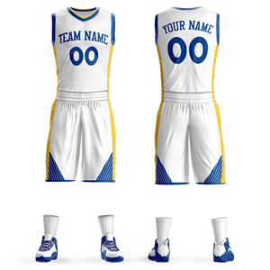 Conjunto de Uniforme de Baloncesto Personalizado para Hombre, Jersey y Pantalones Cortos Sublimados, Atuendo de Dos Piezas, Ropa de Equipo con Impresión de Logotipo, Nombre y Número, Deportivo - Product Image 3