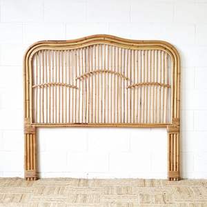 Cabecero de Ratán Vintage, Muebles para el Hogar, Muebles para Dormitorio, Cama Moderna para el Hogar, Ratán de Alta Calidad, Madera Maciza de Lujo, Tradicional - Product Image 4