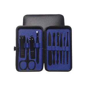 Lot de 10 mini-outils de manucure et de toilettage en acier inoxydable avec étui en PU noir (M006) - Vente Flash - Product Image 4