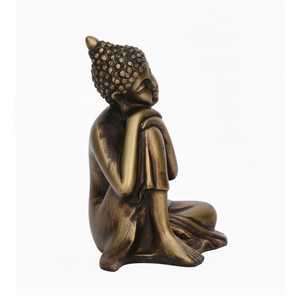 รูปปั้นพระพุทธรูปสำหรับพักผ่อนสไตล์โบราณที่สวยงามเหมาะสำหรับตกแต่งบ้านโซนทำสมาธิของตกแต่งสำนักงานและของตกแต่งของขวัญที่มีความหมาย - Product Image 2