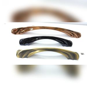 Manijas de Puerta de Gabinete con Forma de Ola de Lujo, Tiradores de Cajones de Cocina, Latón, Oro, Cobre, Negro, Accesorios para Muebles, Envío Global - Product Image 1