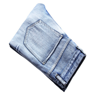 กางเกงยีนส์สำหรับผู้ชายกางเกงยีนส์ผ้าฝ้ายวินเทจซักกลางพิมพ์ลายได้ตามต้องการ - Product Image 2