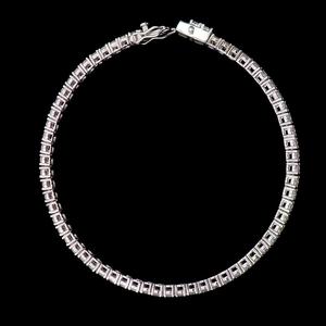 Round Shape Diamond Tennis Bracelet 925 Silver \White Plated Moissanite diamond Tennis Bracelet <b>fine</b> Jewelry - Product Image 2